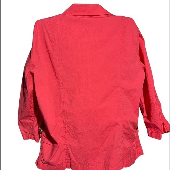 Vintage Spartelle 3/4 Sleeve Coral Jacket with 3 Buttons. - Picture 2 of 5